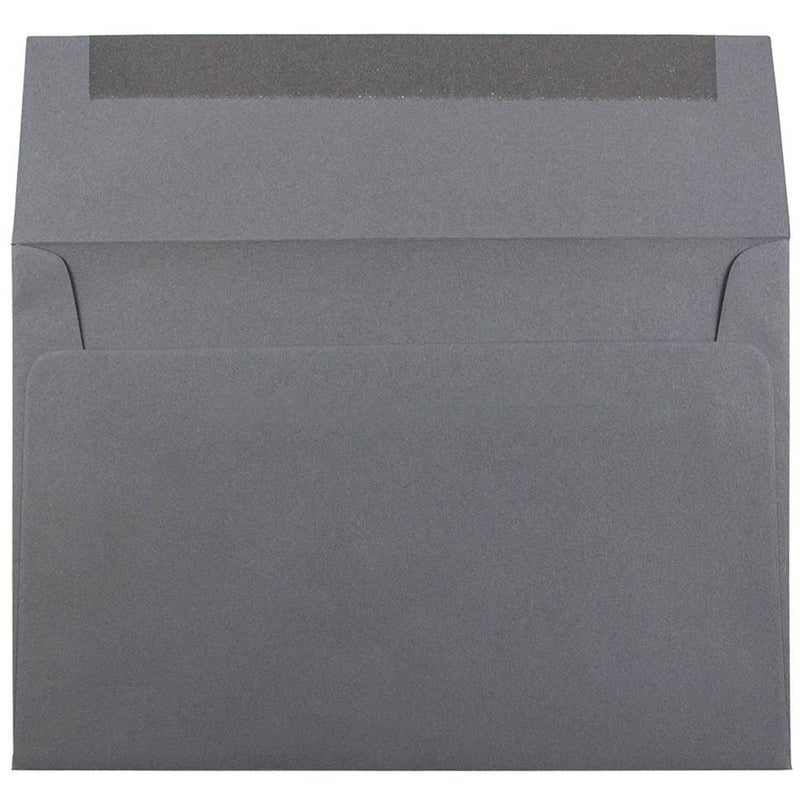 JAM PAPER A8 Premium Invitation Envelopes - 5 1/2 x 8 1/8 - Dark Grey - 50/Pack - Image 2
